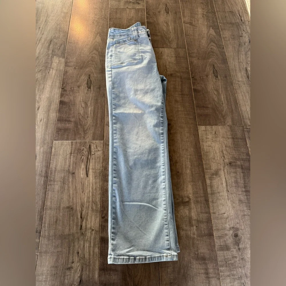 Women's Light Blue Flare Jeans - Picture 3 of 12